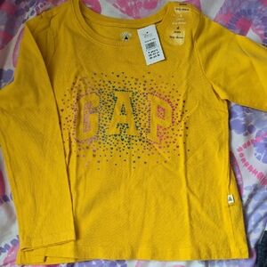 GAP Kids Bright Yellow Long Sleeve Tee